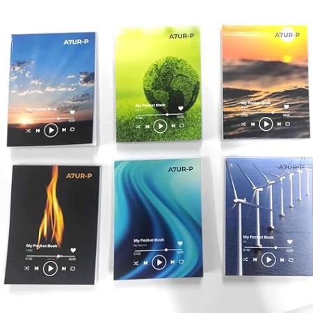 Rajams A7_Unruled_with_Perforation_6Designs Notepad 100 Pages |80 GSM |12 pc Combo |A7 Size|100 Sheets per Writing Pad(Pack of 12 A7 80 GSM Note pad)