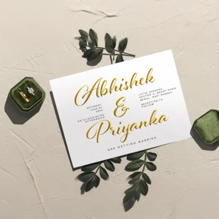 Gold Foil Wedding Invitations