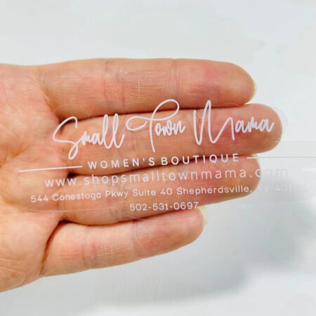 Transparent Card with White Ink
